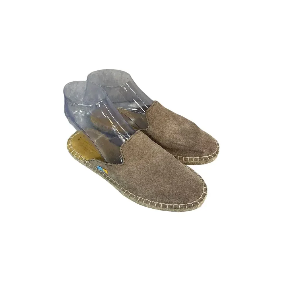 UBUNTU Life Lamu Sand Beige Suede Leather Espadrille Mules Flats 6W Never Worn